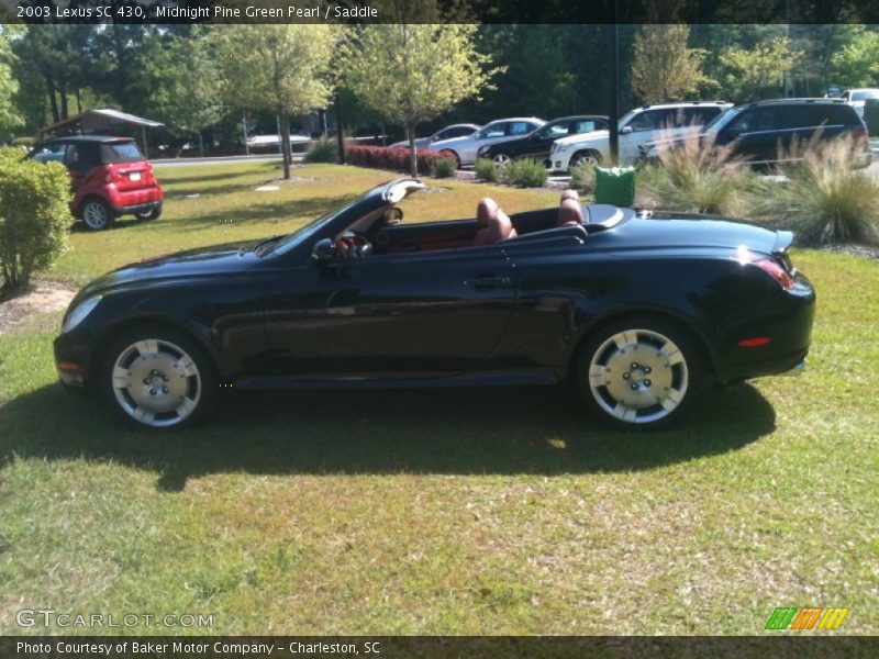 Midnight Pine Green Pearl / Saddle 2003 Lexus SC 430