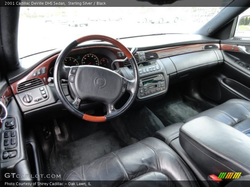 Sterling Silver / Black 2001 Cadillac DeVille DHS Sedan