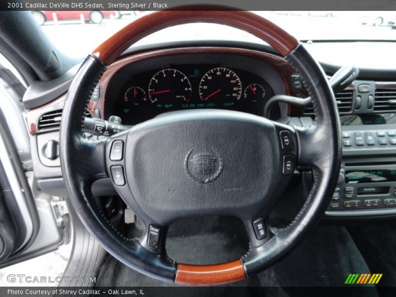 Sterling Silver / Black 2001 Cadillac DeVille DHS Sedan