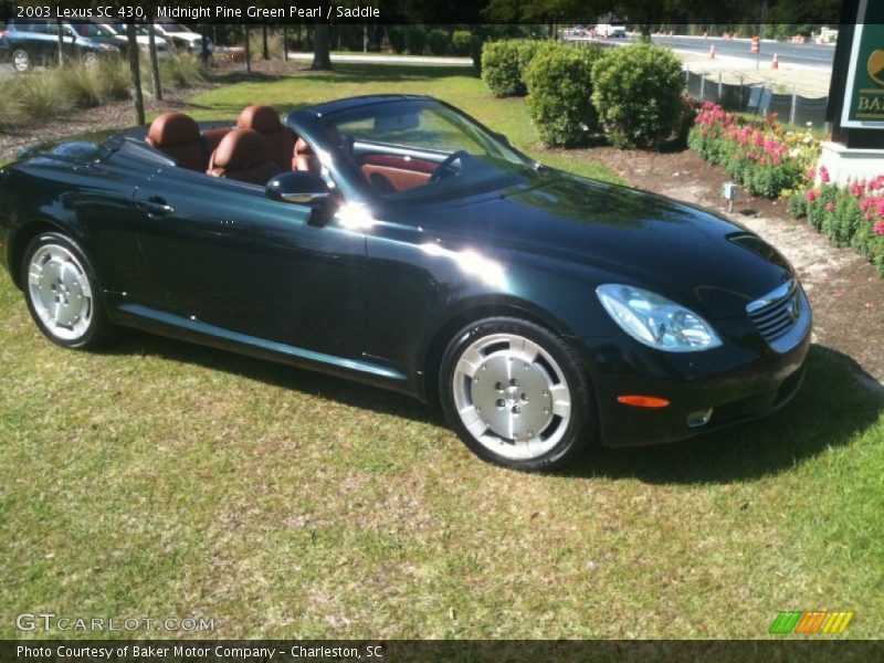 Midnight Pine Green Pearl / Saddle 2003 Lexus SC 430