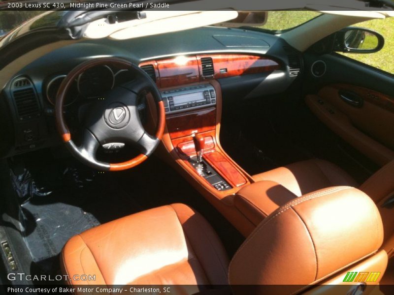 Midnight Pine Green Pearl / Saddle 2003 Lexus SC 430