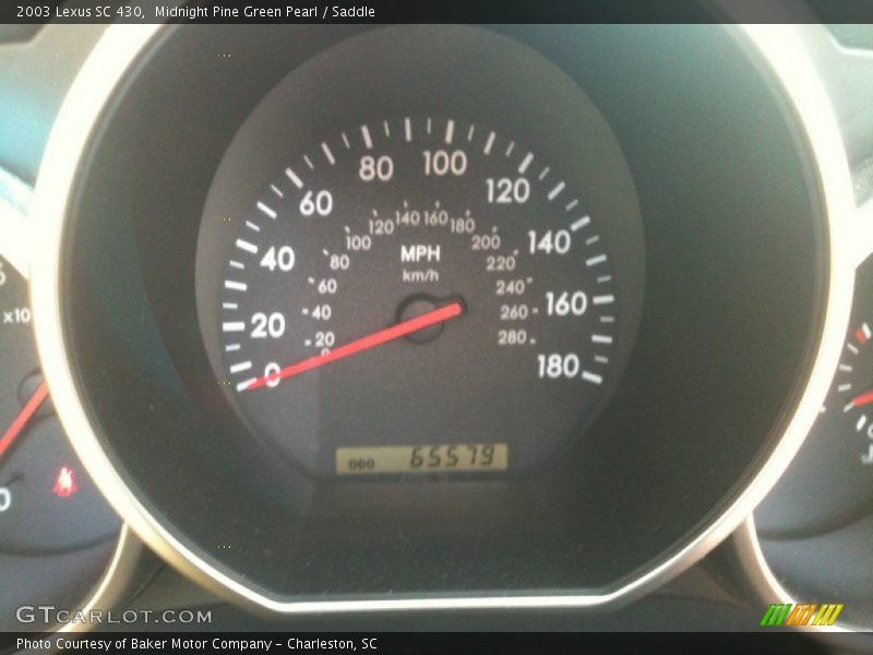 Midnight Pine Green Pearl / Saddle 2003 Lexus SC 430