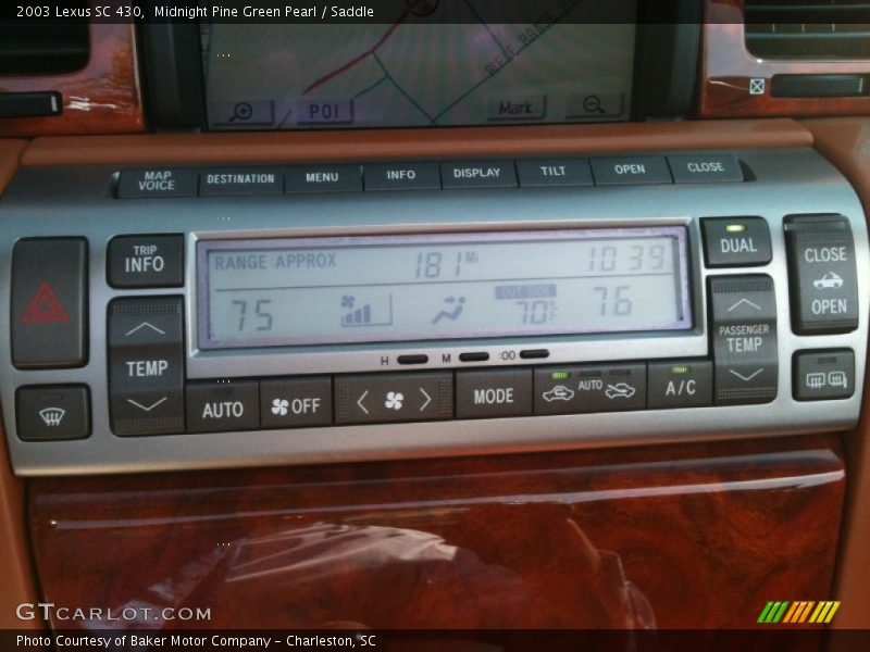 Midnight Pine Green Pearl / Saddle 2003 Lexus SC 430