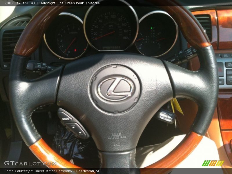 Midnight Pine Green Pearl / Saddle 2003 Lexus SC 430