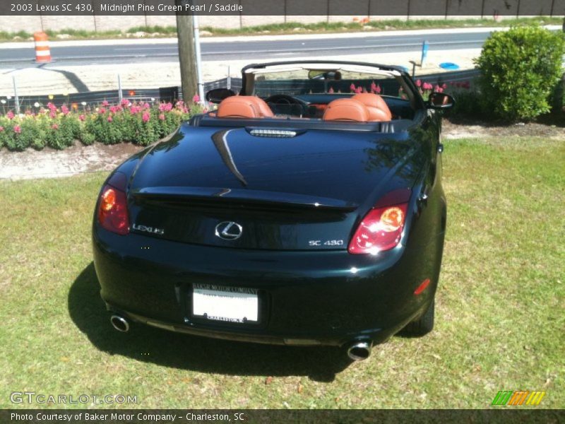 Midnight Pine Green Pearl / Saddle 2003 Lexus SC 430