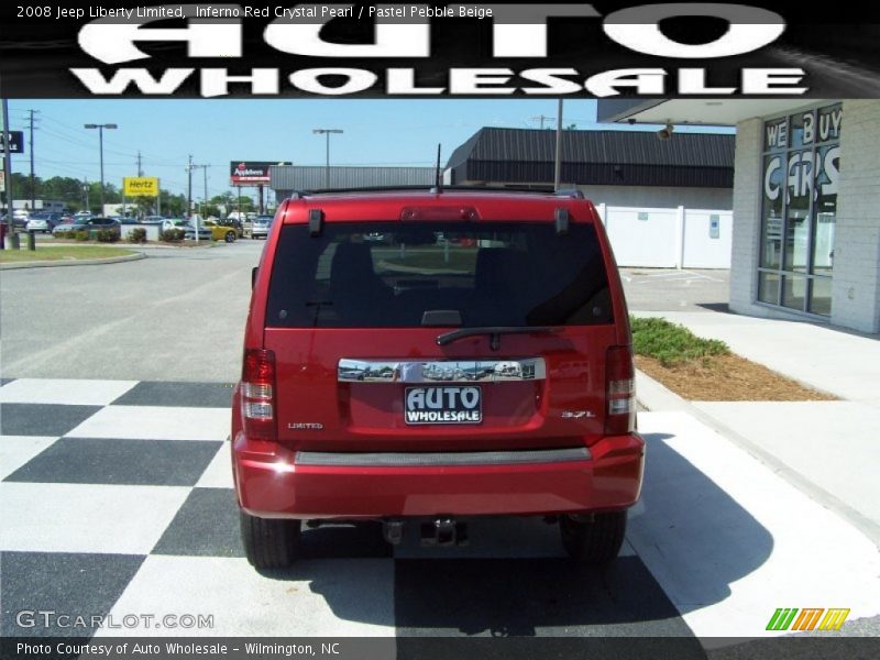 Inferno Red Crystal Pearl / Pastel Pebble Beige 2008 Jeep Liberty Limited
