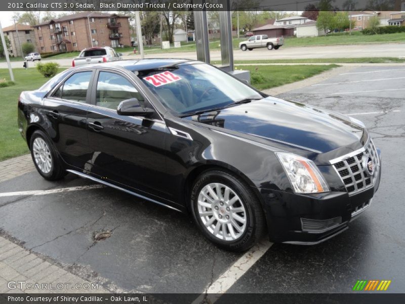 Black Diamond Tricoat / Cashmere/Cocoa 2012 Cadillac CTS 3.0 Sedan