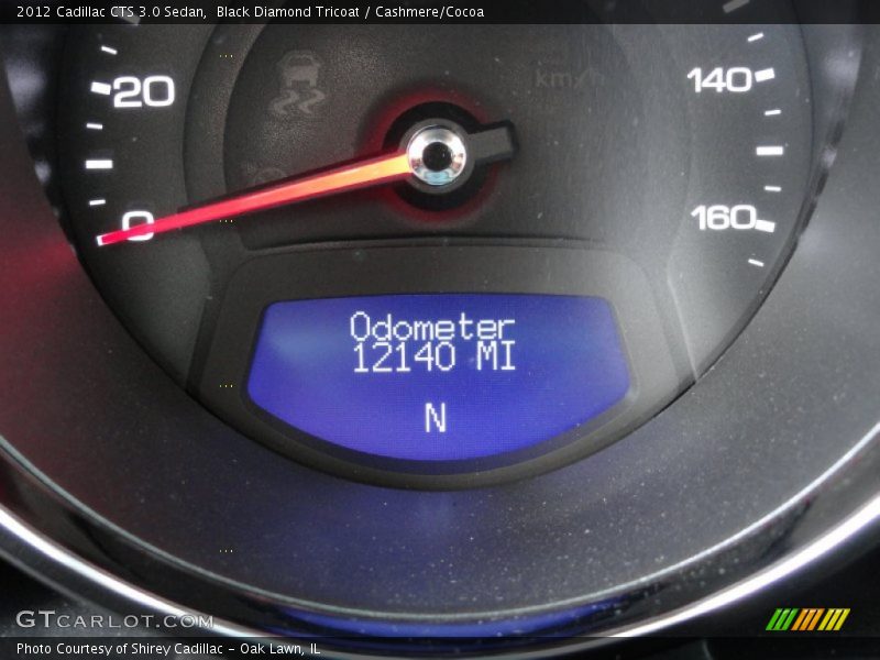 Black Diamond Tricoat / Cashmere/Cocoa 2012 Cadillac CTS 3.0 Sedan