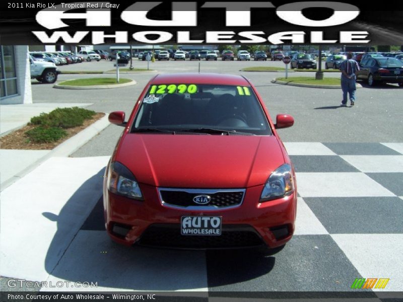 Tropical Red / Gray 2011 Kia Rio LX