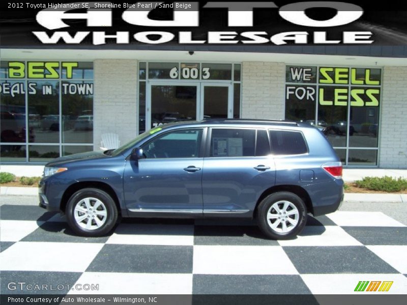 Shoreline Blue Pearl / Sand Beige 2012 Toyota Highlander SE