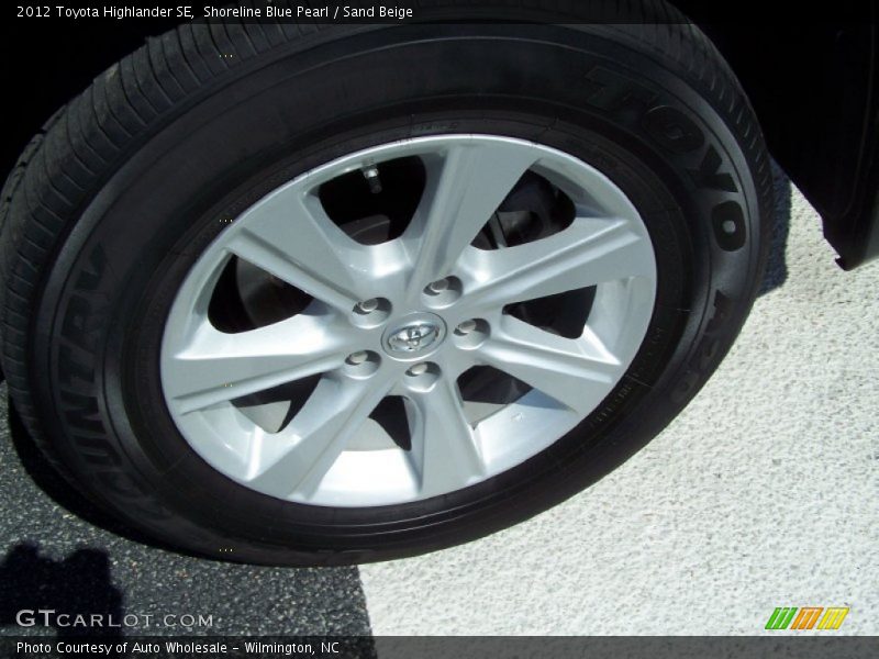 Shoreline Blue Pearl / Sand Beige 2012 Toyota Highlander SE