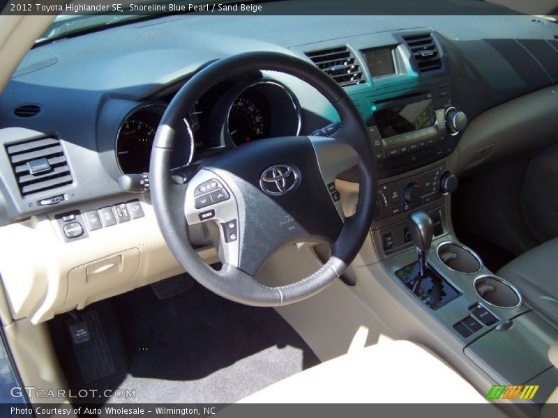 Shoreline Blue Pearl / Sand Beige 2012 Toyota Highlander SE