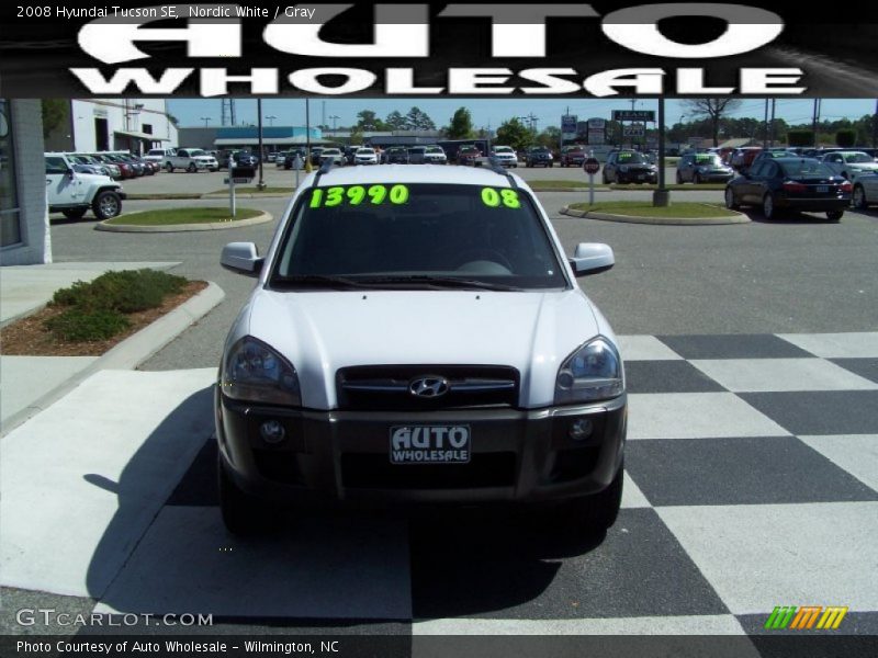 Nordic White / Gray 2008 Hyundai Tucson SE