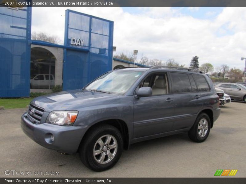 Bluestone Metallic / Ivory Beige 2007 Toyota Highlander V6