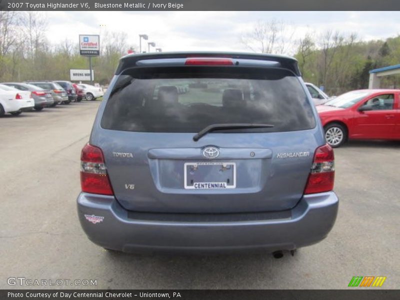 Bluestone Metallic / Ivory Beige 2007 Toyota Highlander V6