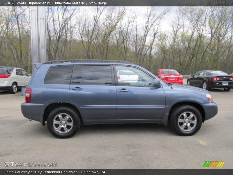 Bluestone Metallic / Ivory Beige 2007 Toyota Highlander V6