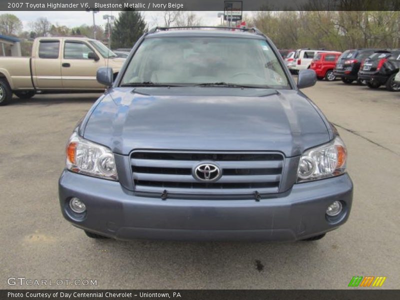 Bluestone Metallic / Ivory Beige 2007 Toyota Highlander V6
