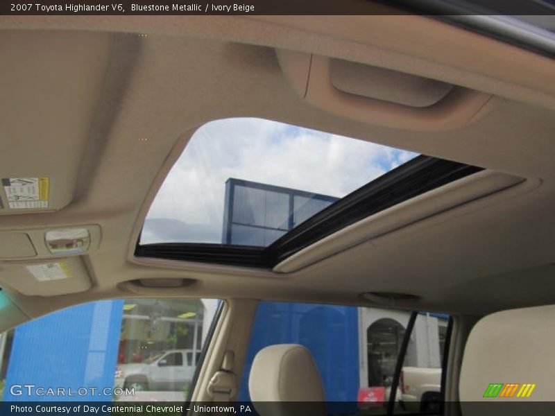 Bluestone Metallic / Ivory Beige 2007 Toyota Highlander V6