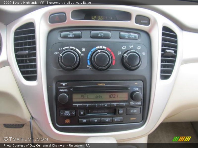 Bluestone Metallic / Ivory Beige 2007 Toyota Highlander V6