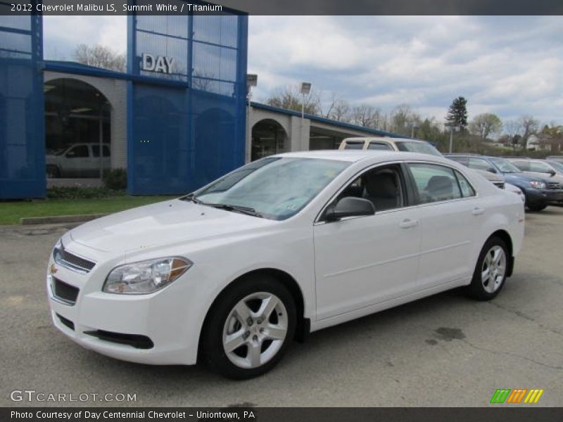 Summit White / Titanium 2012 Chevrolet Malibu LS