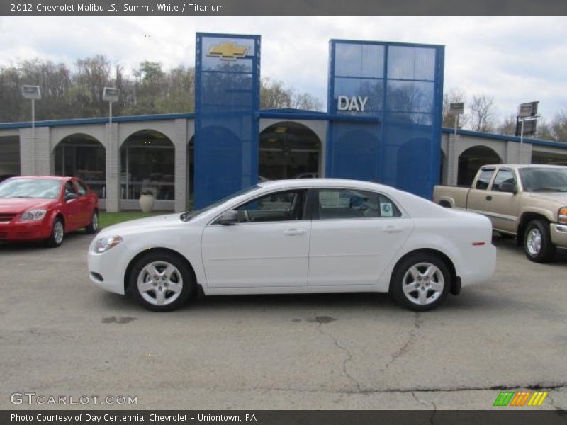 Summit White / Titanium 2012 Chevrolet Malibu LS