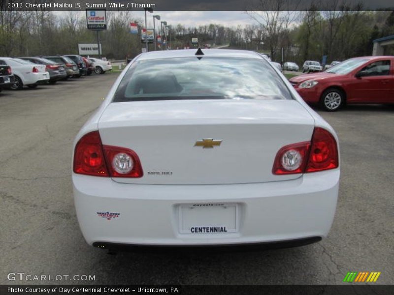 Summit White / Titanium 2012 Chevrolet Malibu LS