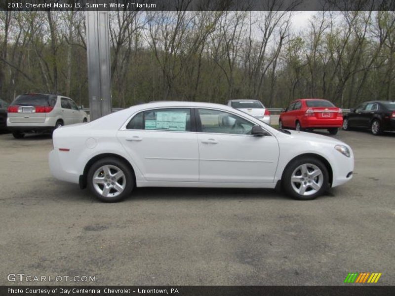 Summit White / Titanium 2012 Chevrolet Malibu LS