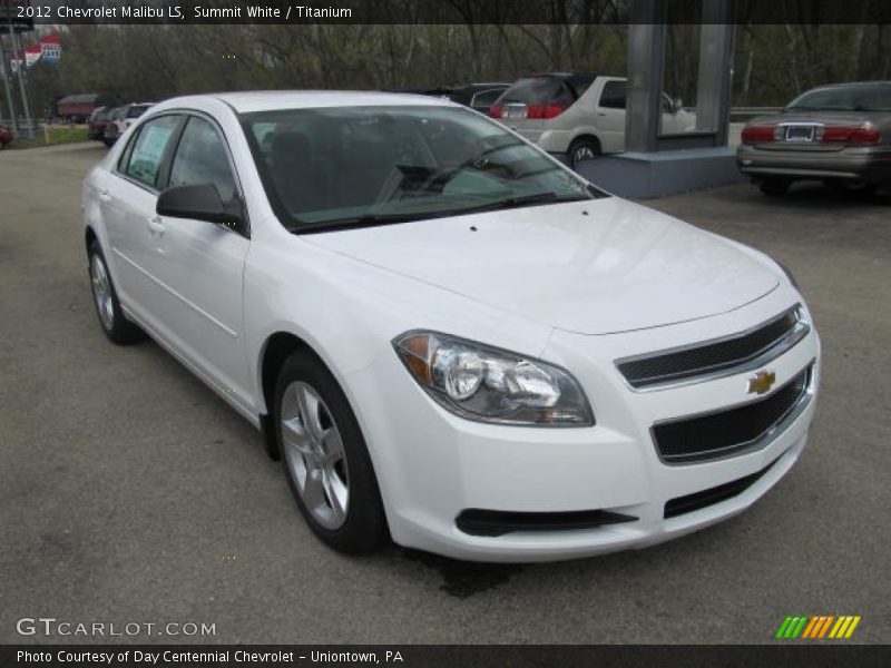 Summit White / Titanium 2012 Chevrolet Malibu LS