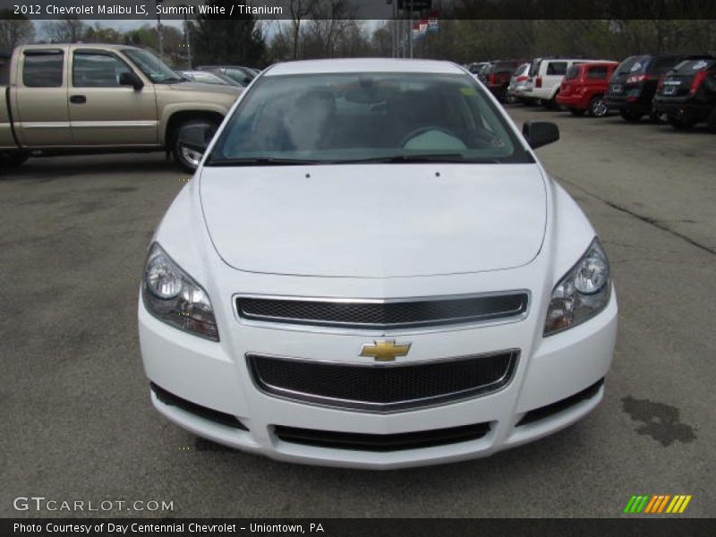 Summit White / Titanium 2012 Chevrolet Malibu LS
