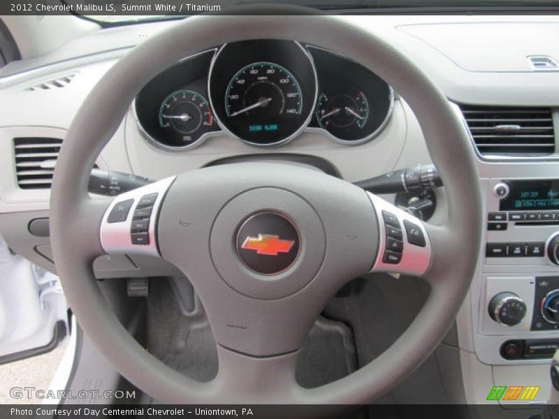 Summit White / Titanium 2012 Chevrolet Malibu LS