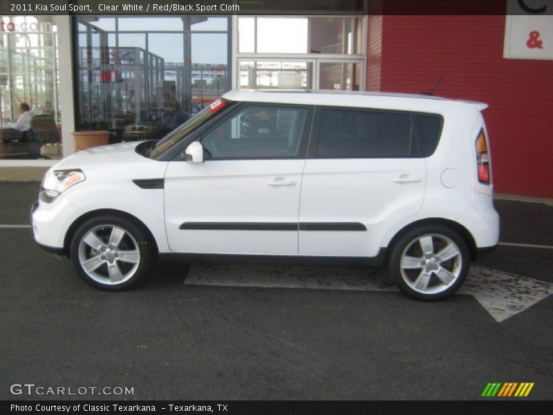 Clear White / Red/Black Sport Cloth 2011 Kia Soul Sport