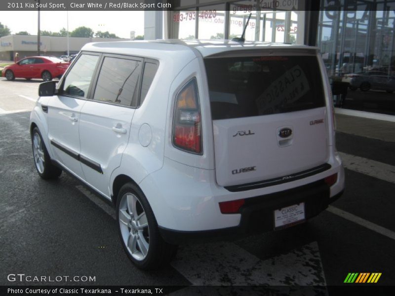 Clear White / Red/Black Sport Cloth 2011 Kia Soul Sport