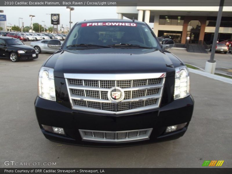 Black Raven / Cocoa/Light Linen 2010 Cadillac Escalade Platinum