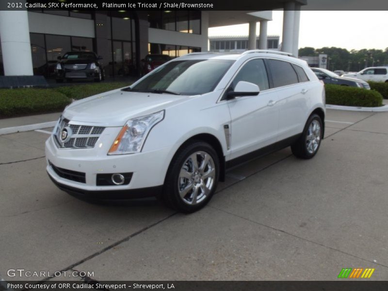 Platinum Ice Tricoat / Shale/Brownstone 2012 Cadillac SRX Performance