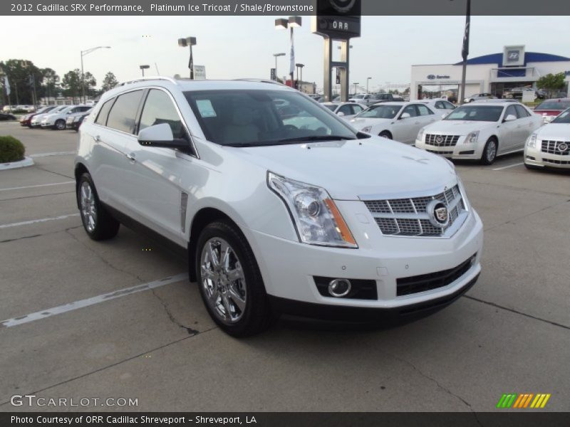 Platinum Ice Tricoat / Shale/Brownstone 2012 Cadillac SRX Performance
