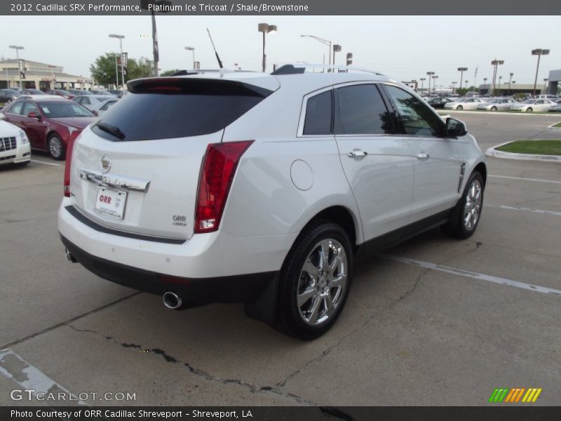 Platinum Ice Tricoat / Shale/Brownstone 2012 Cadillac SRX Performance