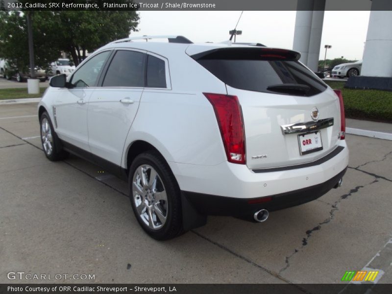 Platinum Ice Tricoat / Shale/Brownstone 2012 Cadillac SRX Performance