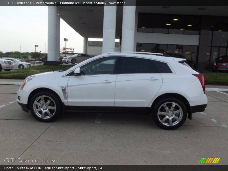 Platinum Ice Tricoat / Shale/Brownstone 2012 Cadillac SRX Performance