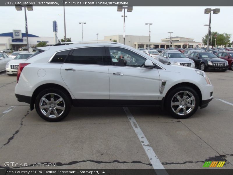 Platinum Ice Tricoat / Shale/Brownstone 2012 Cadillac SRX Performance