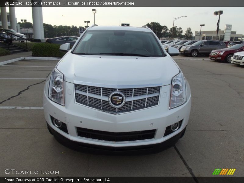 Platinum Ice Tricoat / Shale/Brownstone 2012 Cadillac SRX Performance