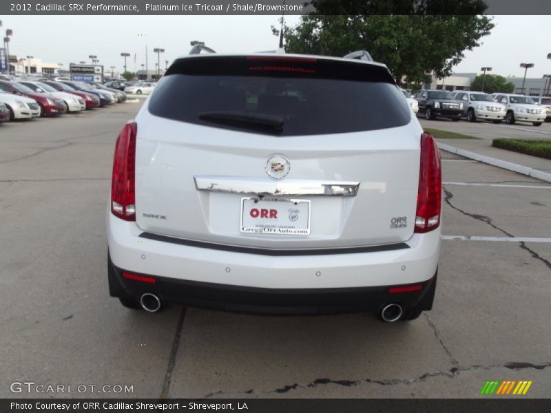 Platinum Ice Tricoat / Shale/Brownstone 2012 Cadillac SRX Performance