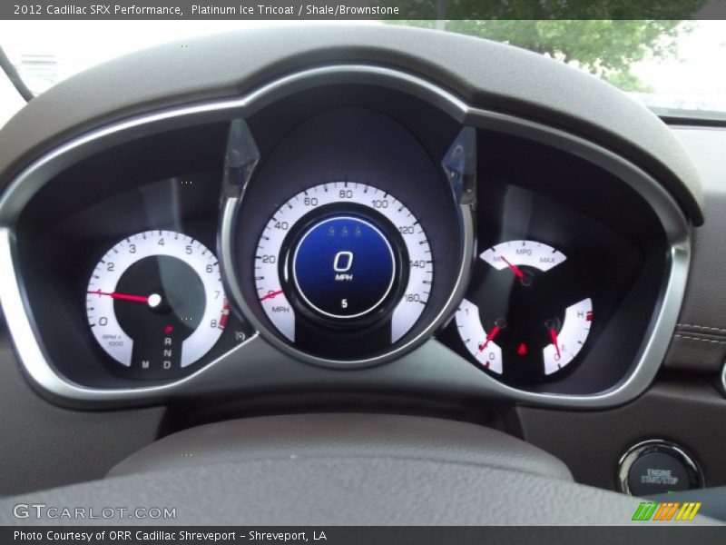 Platinum Ice Tricoat / Shale/Brownstone 2012 Cadillac SRX Performance