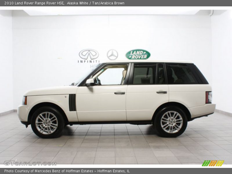 Alaska White / Tan/Arabica Brown 2010 Land Rover Range Rover HSE