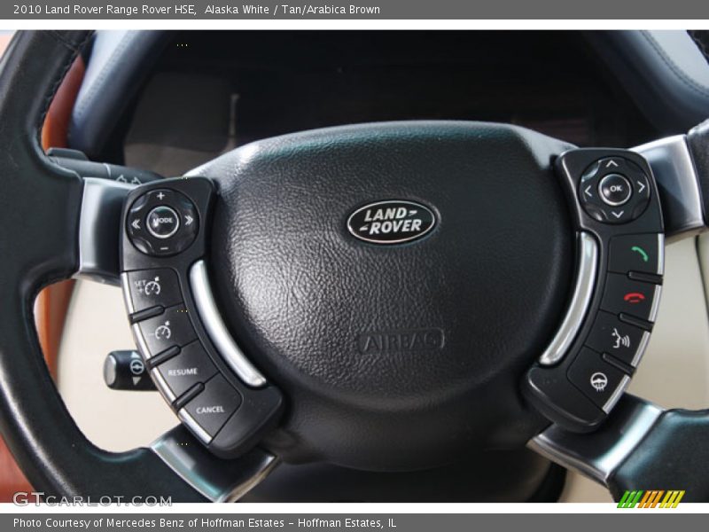 Alaska White / Tan/Arabica Brown 2010 Land Rover Range Rover HSE