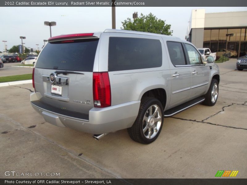 Radiant Silver Metallic / Cashmere/Cocoa 2012 Cadillac Escalade ESV Luxury