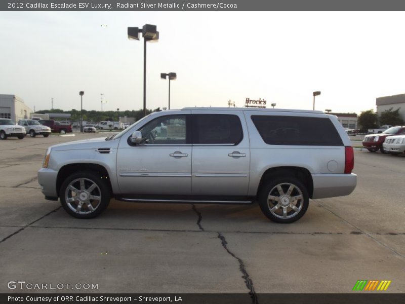 Radiant Silver Metallic / Cashmere/Cocoa 2012 Cadillac Escalade ESV Luxury