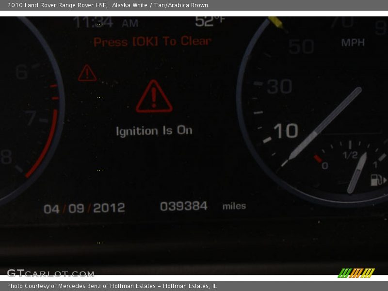 Alaska White / Tan/Arabica Brown 2010 Land Rover Range Rover HSE