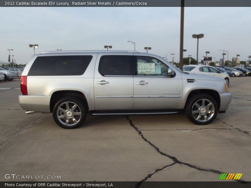 Radiant Silver Metallic / Cashmere/Cocoa 2012 Cadillac Escalade ESV Luxury