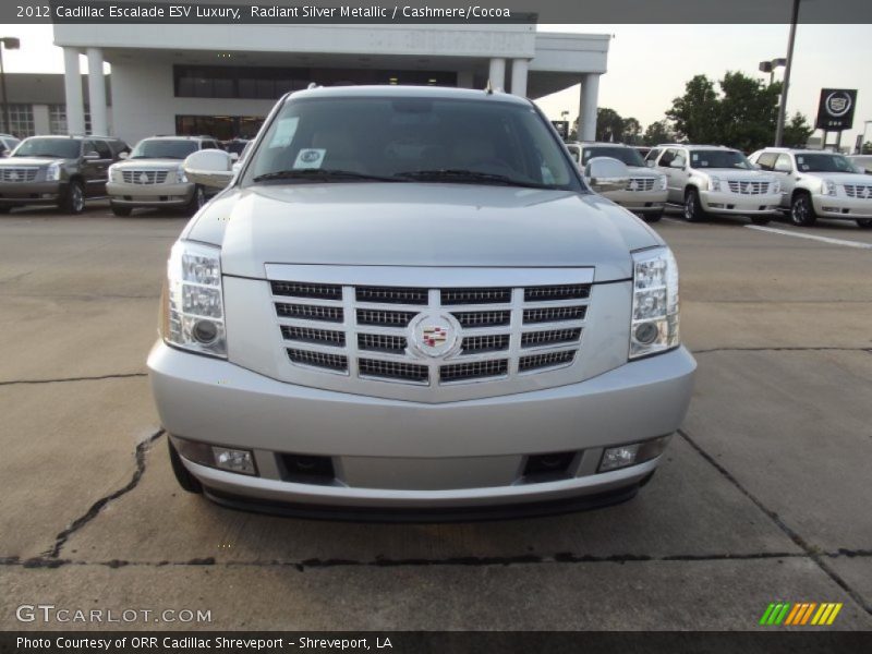 Radiant Silver Metallic / Cashmere/Cocoa 2012 Cadillac Escalade ESV Luxury