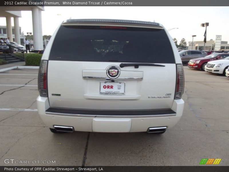 White Diamond Tricoat / Cashmere/Cocoa 2012 Cadillac Escalade Premium